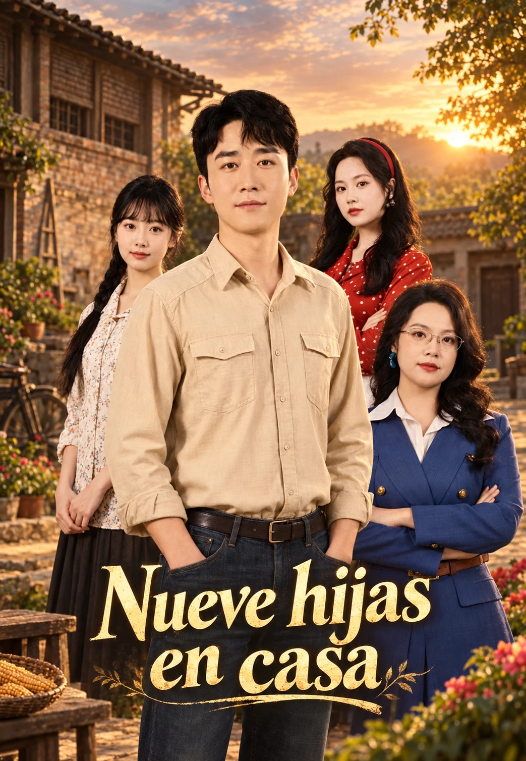 Nueve hijas en casa